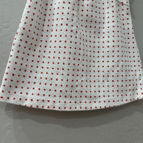 Zara White & Red Polka Dot Short Sleeve Dress - Picture 4 of 7